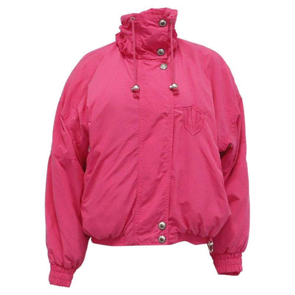 Bogner Logo-Embroidered Down Jacket in Pink Polyester